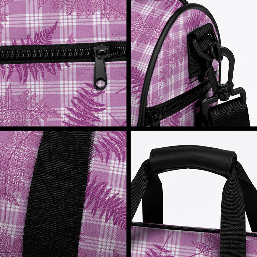 Pink Palaka Hawaii Palapalai Duffle Bag Hawaiian Fern