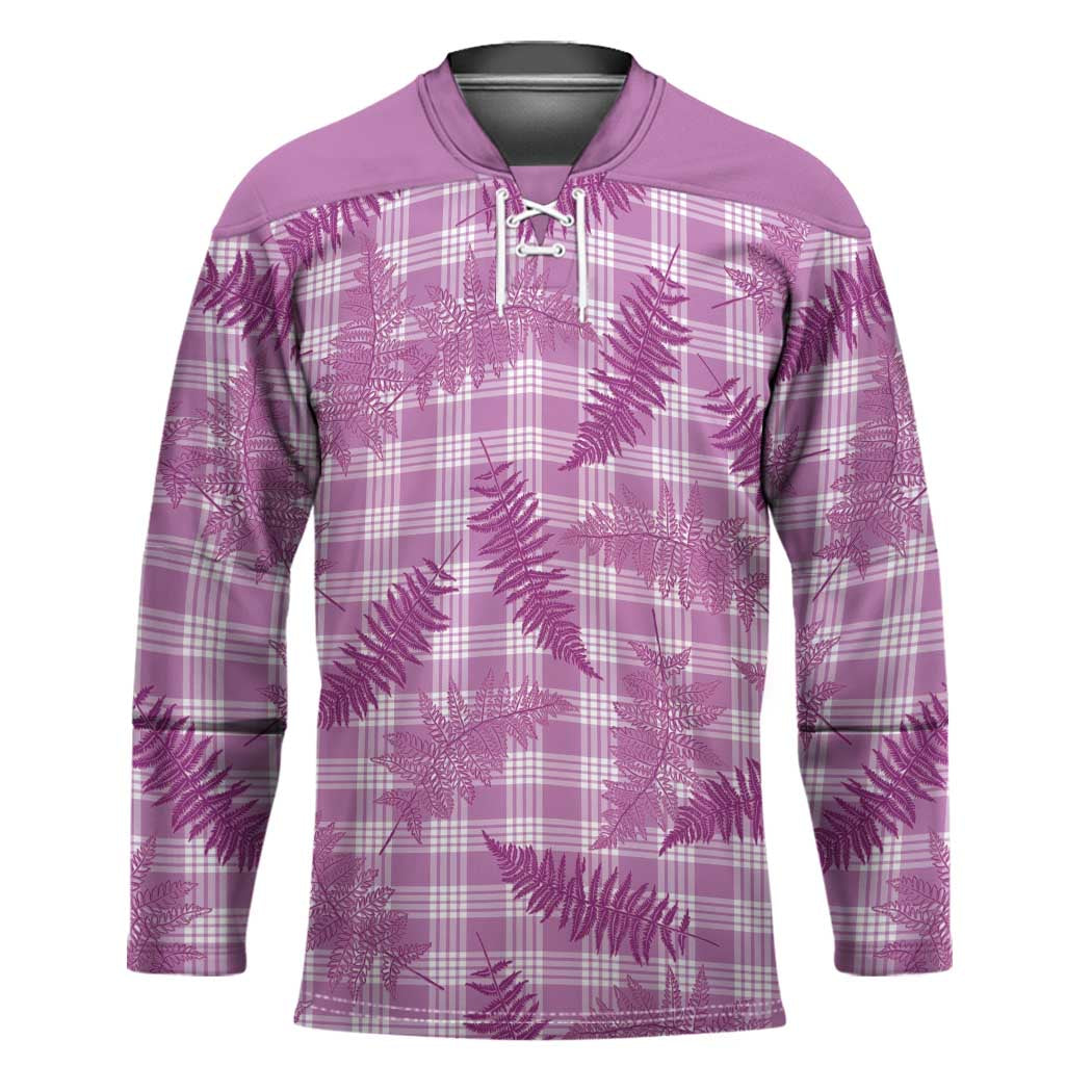 Pink Palaka Hawaii Palapalai Hockey Jersey Hawaiian Fern - Polynesian Pride