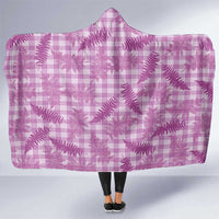 Pink Palaka Hawaii Palapalai Hooded Blanket Hawaiian Fern - Polynesian Pride