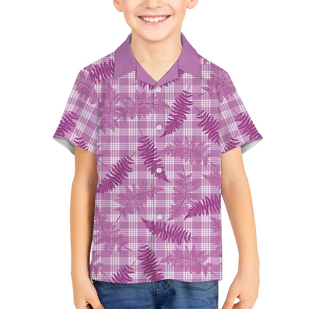 Pink Palaka Hawaii Palapalai Kid Hawaiian Shirt Hawaiian Fern - Polynesian Pride