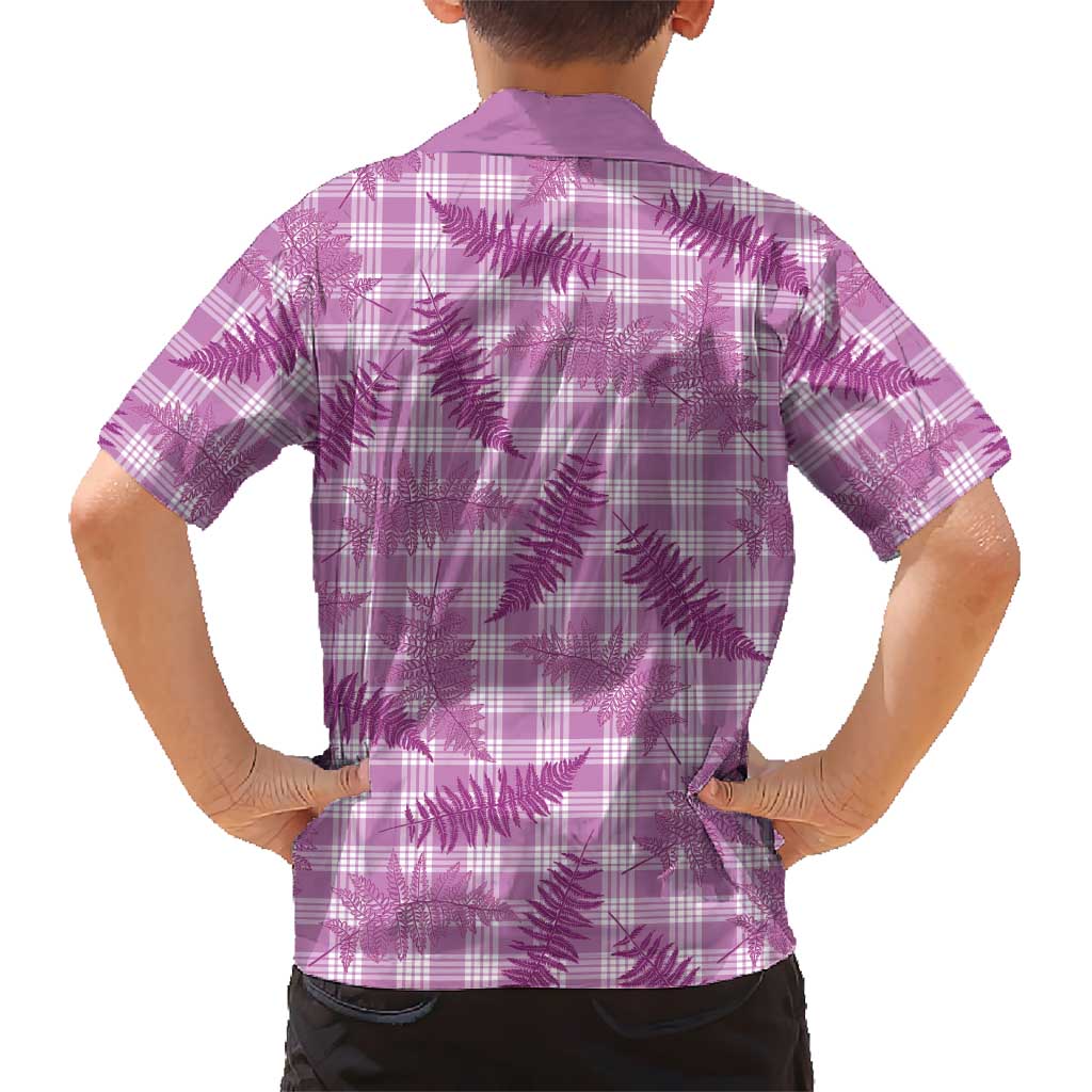 Pink Palaka Hawaii Palapalai Kid Hawaiian Shirt Hawaiian Fern - Polynesian Pride