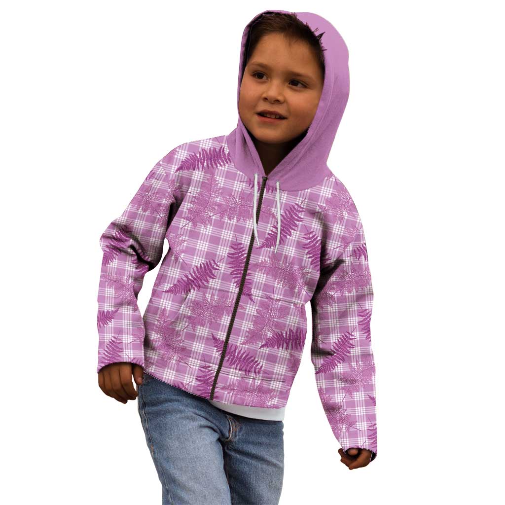 Pink Palaka Hawaii Palapalai Kid Hoodie Hawaiian Fern - Polynesian Pride