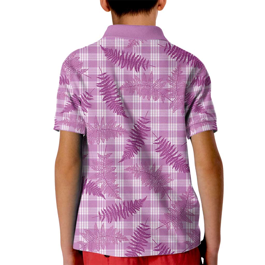 Pink Palaka Hawaii Palapalai Kid Polo Shirt Hawaiian Fern - Polynesian Pride