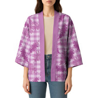 Pink Palaka Hawaii Palapalai Kimono Hawaiian Fern - Polynesian Pride