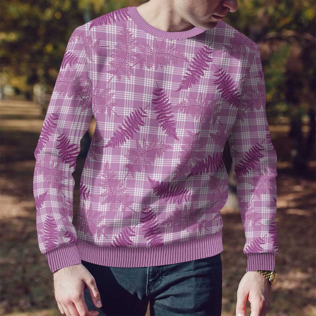 Pink Palaka Hawaii Palapalai Ugly Christmas Sweater Hawaiian Fern - Polynesian Pride