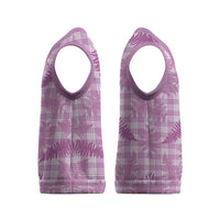 Pink Palaka Hawaii Palapalai Christmas Knitted V-Neck Vest Hawaiian Fern - Polynesian Pride