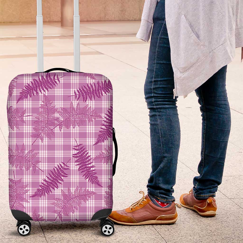 Pink Palaka Hawaii Palapalai Luggage Cover Hawaiian Fern - Polynesian Pride
