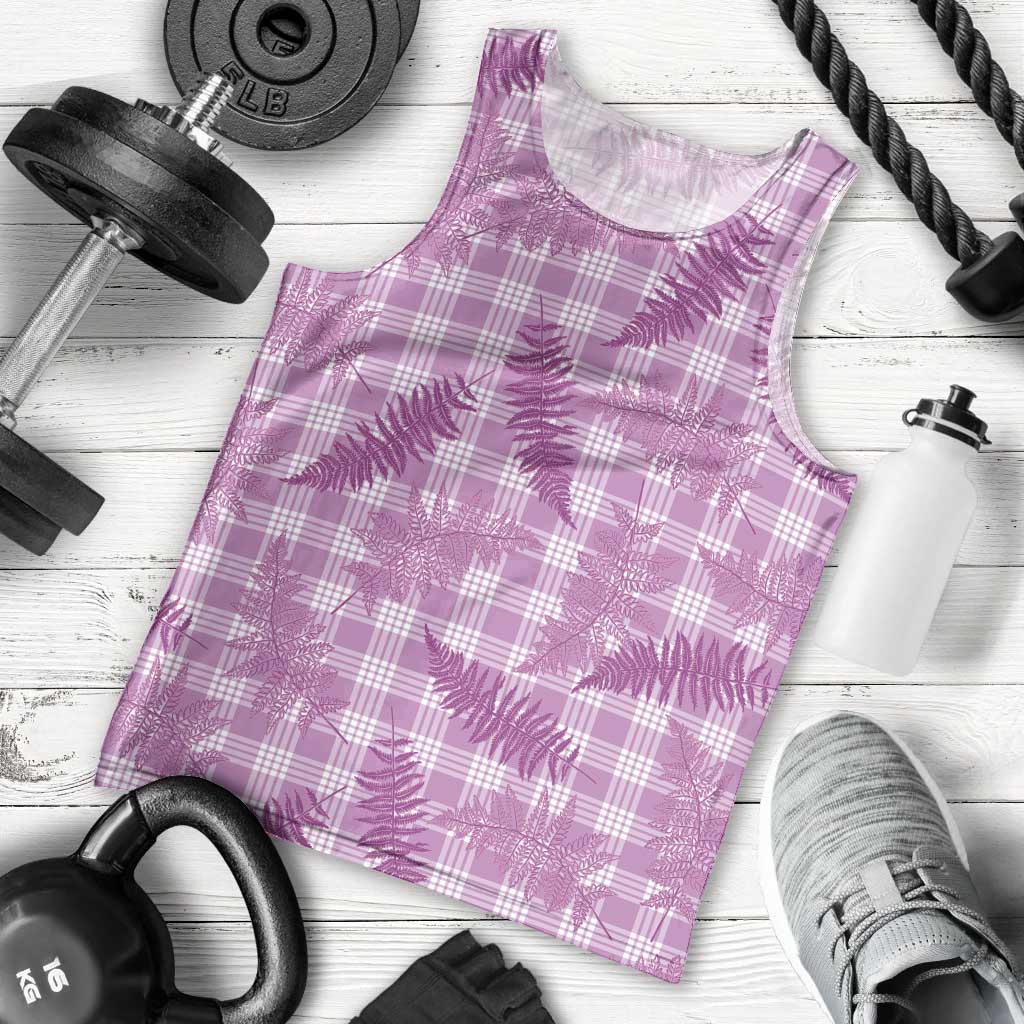 Pink Palaka Hawaii Palapalai Men Tank Top Hawaiian Fern - Polynesian Pride