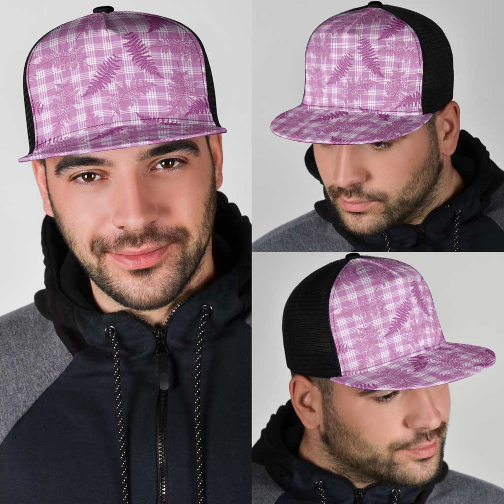Pink Palaka Hawaii Palapalai Mesh Trucker Cap Hawaiian Fern LT14 - Polynesian Pride