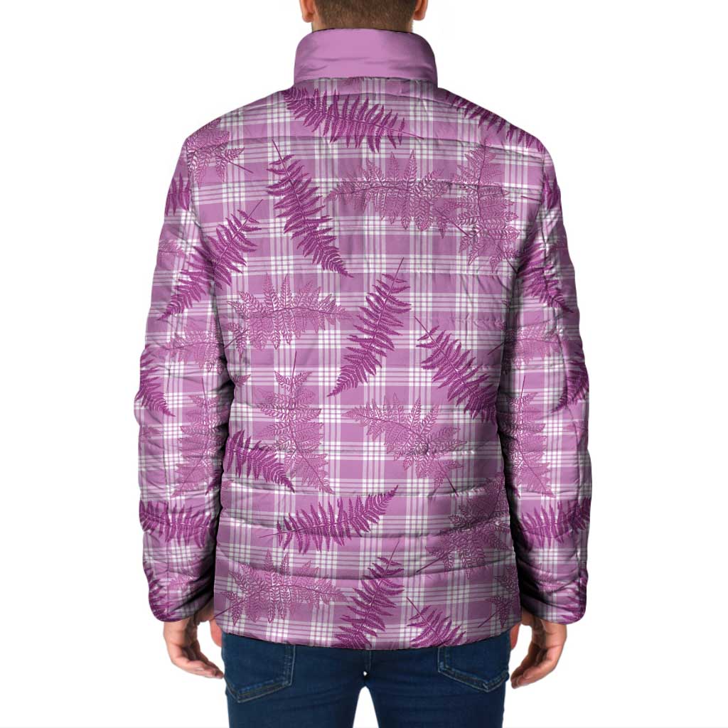 Pink Palaka Hawaii Palapalai Padded Jacket Hawaiian Fern - Polynesian Pride
