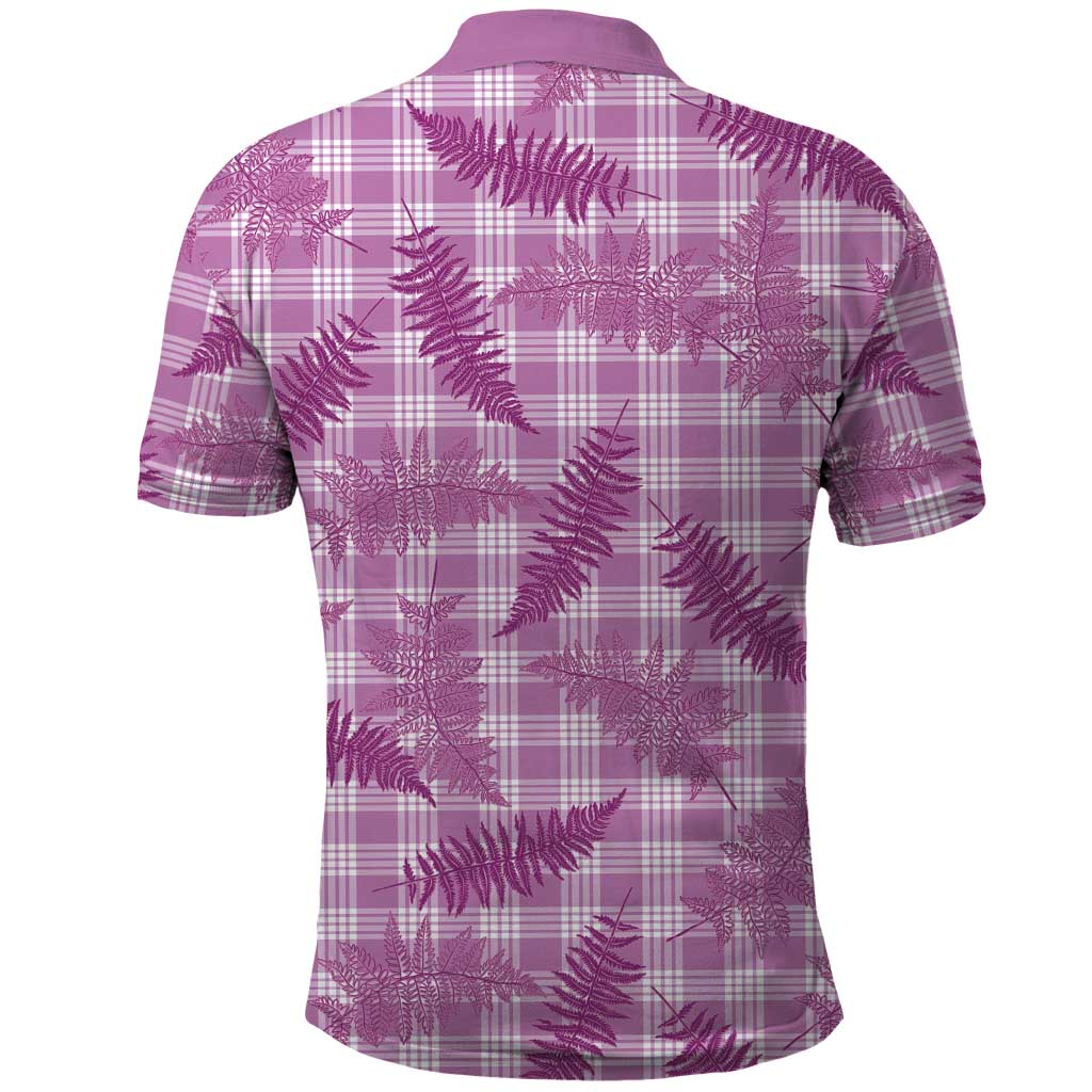 Pink Palaka Hawaii Palapalai Polo Shirt Hawaiian Fern - Polynesian Pride