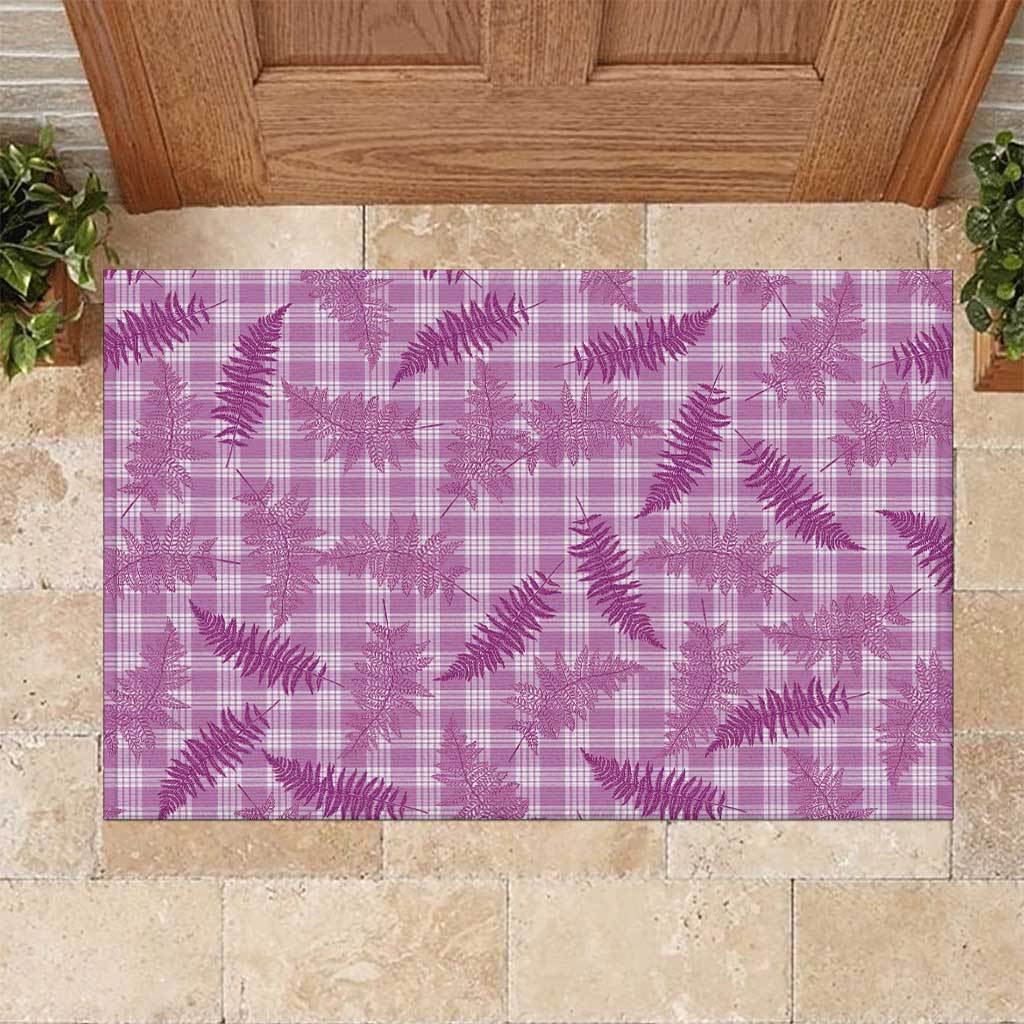 Pink Palaka Hawaii Palapalai Rubber Doormat Hawaiian Fern - Polynesian Pride