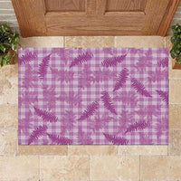 Pink Palaka Hawaii Palapalai Rubber Doormat Hawaiian Fern - Polynesian Pride