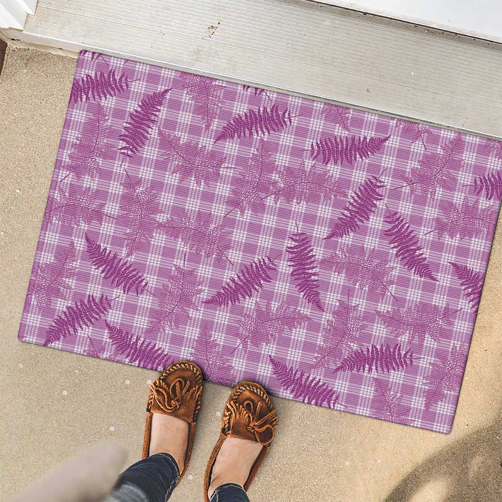 Pink Palaka Hawaii Palapalai Rubber Doormat Hawaiian Fern - Polynesian Pride