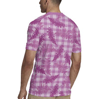 Pink Palaka Hawaii Palapalai Rugby Jersey Hawaiian Fern - Polynesian Pride