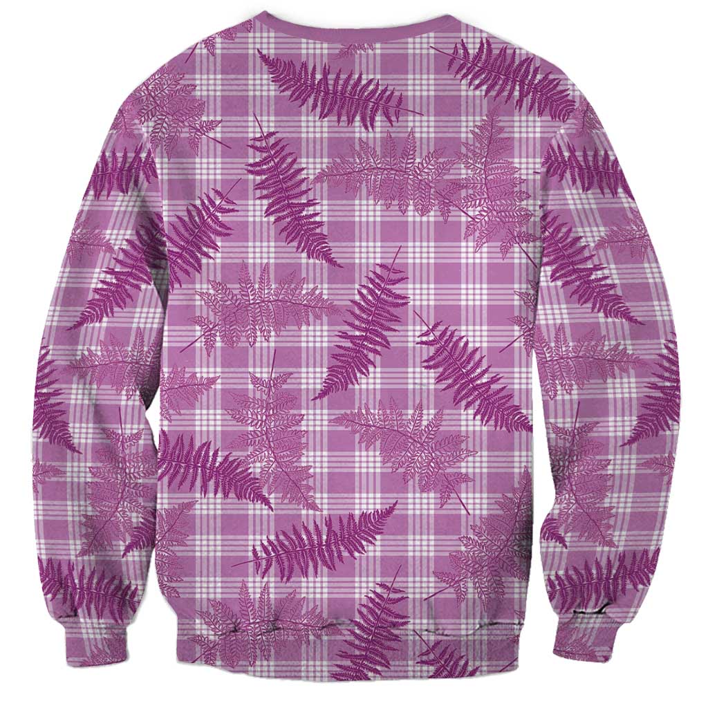 Pink Palaka Hawaii Palapalai Sweatshirt Hawaiian Fern - Polynesian Pride