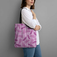 Pink Palaka Hawaii Palapalai Tote Bag Hawaiian Fern - Polynesian Pride