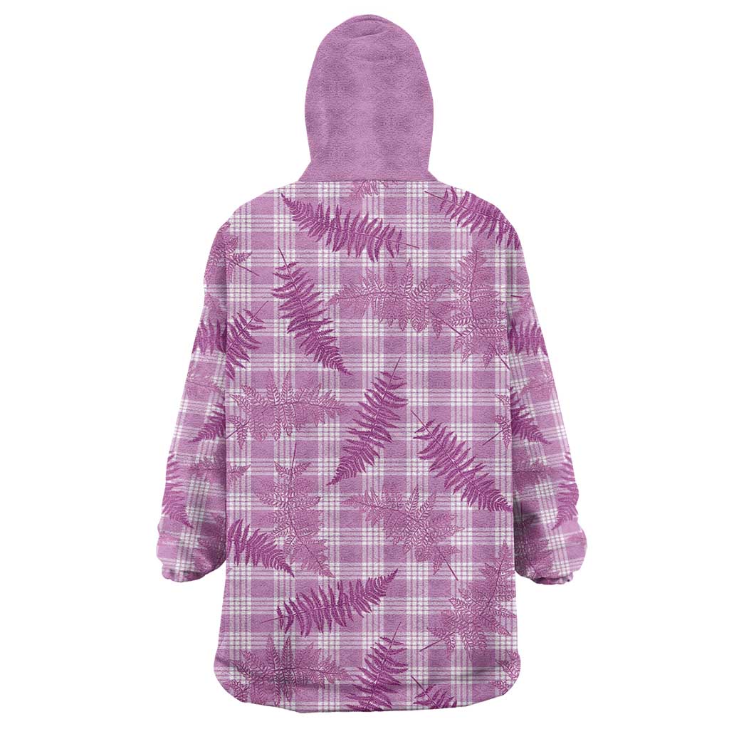 Pink Palaka Hawaii Palapalai Wearable Blanket Hoodie Hawaiian Fern - Polynesian Pride