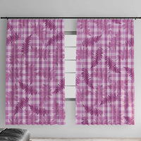 Pink Palaka Hawaii Palapalai Window Curtain Hawaiian Fern - Polynesian Pride