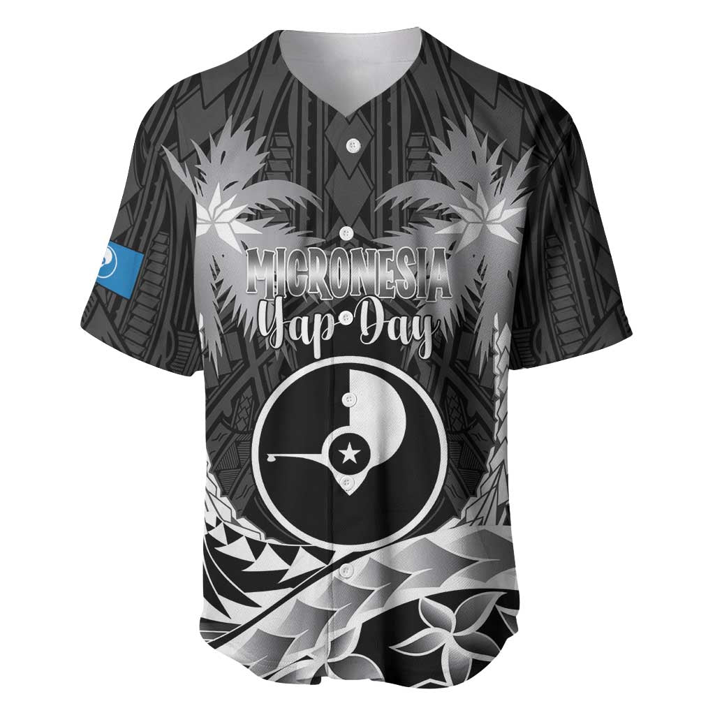 FSM Yap Day Baseball Jersey 2025 Wa'ab Micronesia Black Color LT14 Black - Polynesian Pride