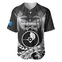FSM Yap Day Baseball Jersey 2025 Wa'ab Micronesia Black Color LT14 Black - Polynesian Pride