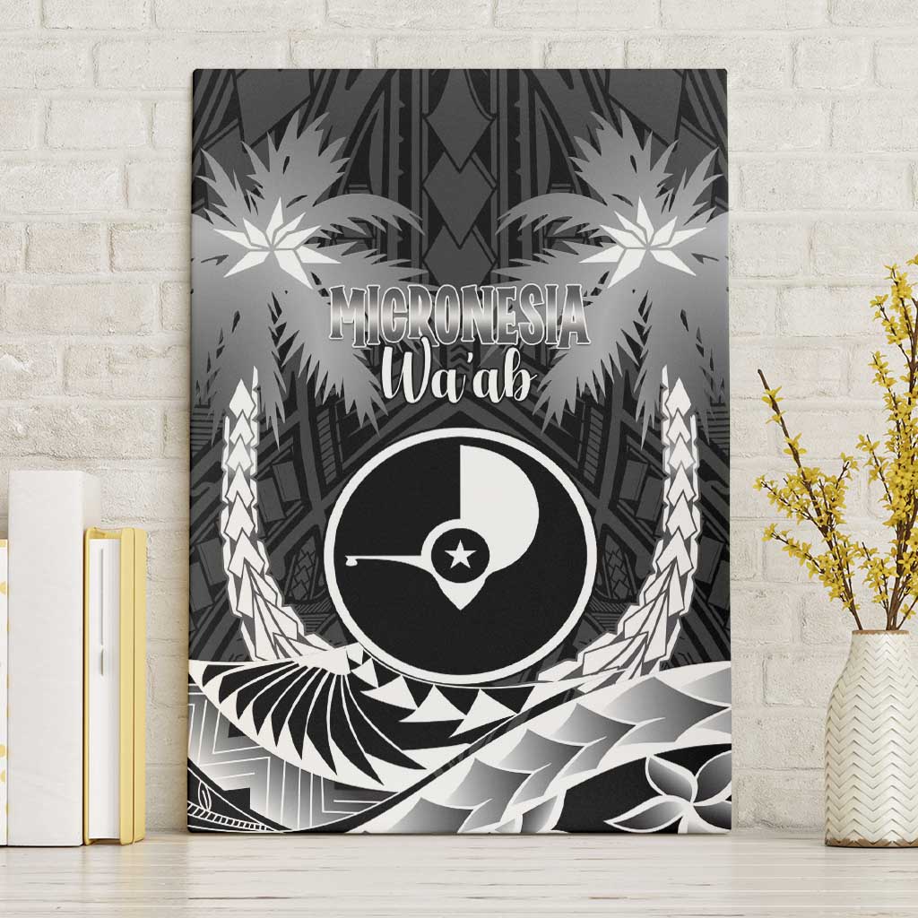 FSM Yap Day Canvas Wall Art 2025 Wa'ab Micronesia Black Color