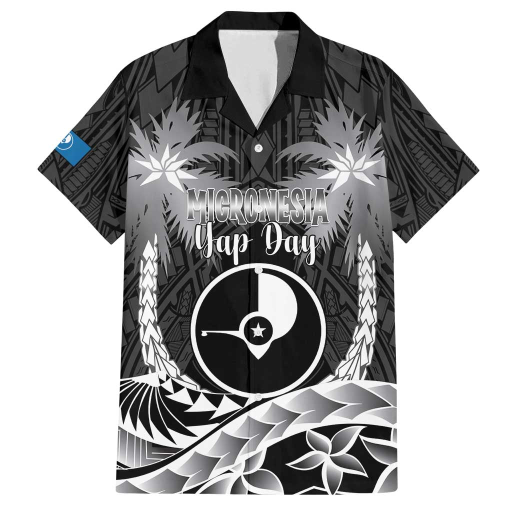 FSM Yap Day Family Matching Long Sleeve Bodycon Dress and Hawaiian Shirt 2025 Wa'ab Micronesia Black Color LT14 Dad's Shirt - Short Sleeve Black - Polynesian Pride