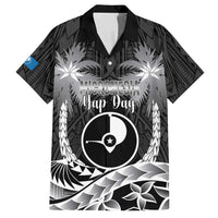 FSM Yap Day Family Matching Puletasi and Hawaiian Shirt 2025 Wa'ab Micronesia Black Color LT14 Dad's Shirt - Short Sleeve Black - Polynesian Pride