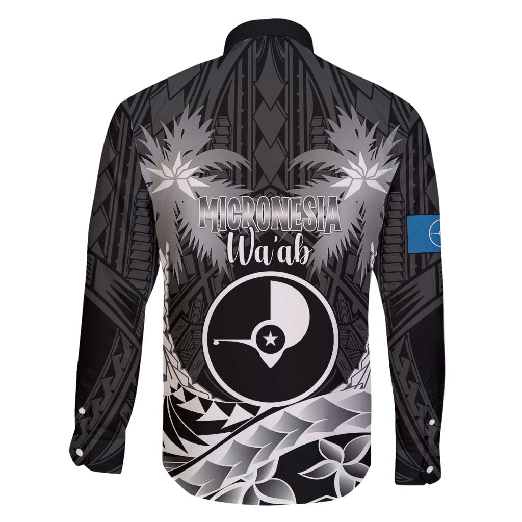 FSM Yap Day Family Matching Tank Maxi Dress and Hawaiian Shirt 2025 Wa'ab Micronesia Black Color