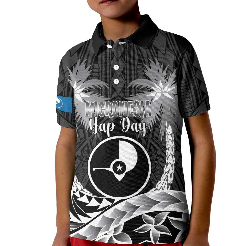 FSM Yap Day Kid Polo Shirt 2025 Wa'ab Micronesia Black Color