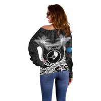 FSM Yap Day Off Shoulder Sweater 2025 Wa'ab Micronesia Black Color LT14 - Polynesian Pride