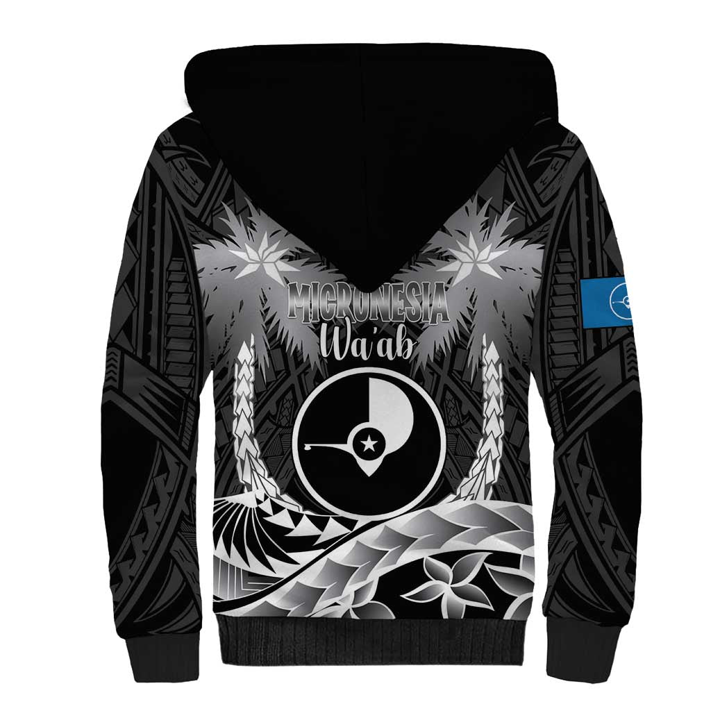 FSM Yap Day Sherpa Hoodie 2025 Wa'ab Micronesia Black Color LT14 - Polynesian Pride
