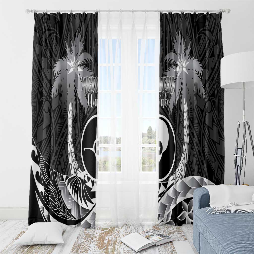 FSM Yap Day Window Curtain 2025 Wa'ab Micronesia Black Color