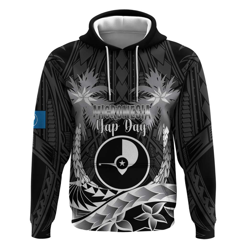 FSM Yap Day Zip Hoodie 2025 Wa'ab Micronesia Black Color LT14 Pullover Hoodie Black - Polynesian Pride
