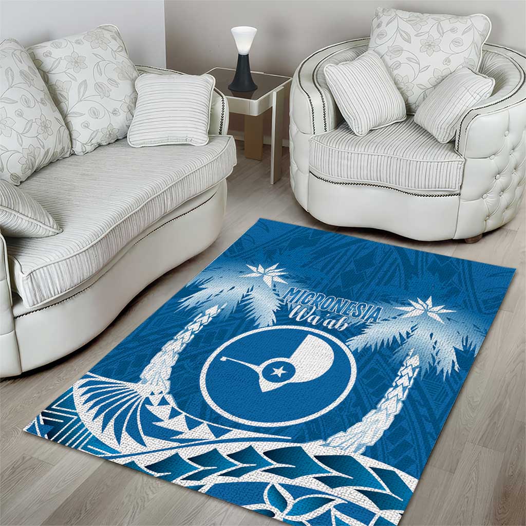 FSM Yap Day Area Rug 2025 Wa'ab Micronesia Flag Color