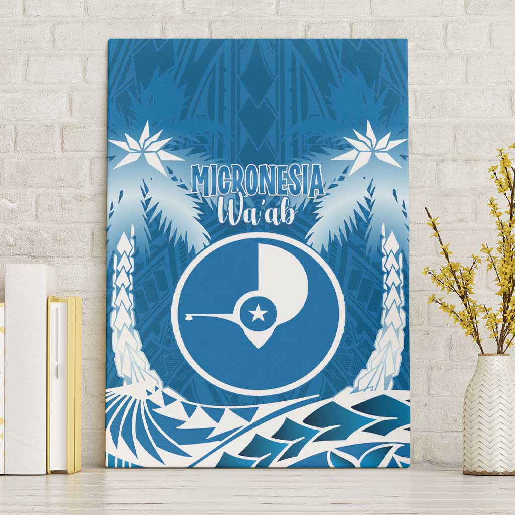 FSM Yap Day Canvas Wall Art 2025 Wa'ab Micronesia Flag Color