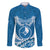 FSM Yap Day Family Matching Off The Shoulder Long Sleeve Dress and Hawaiian Shirt 2025 Wa'ab Micronesia Flag Color