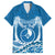FSM Yap Day Family Matching Off Shoulder Short Dress and Hawaiian Shirt 2025 Wa'ab Micronesia Flag Color