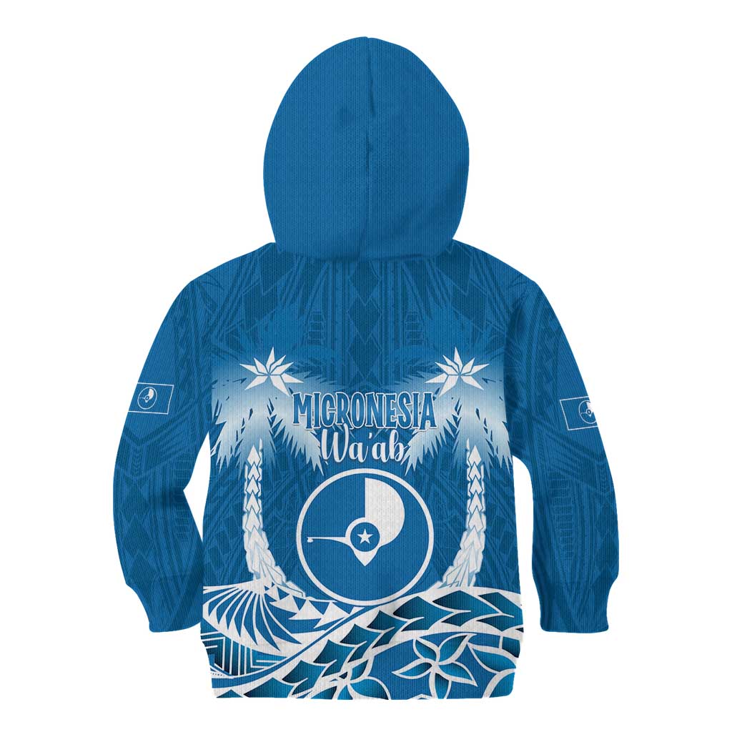 FSM Yap Day Kid Hoodie 2025 Wa'ab Micronesia Flag Color