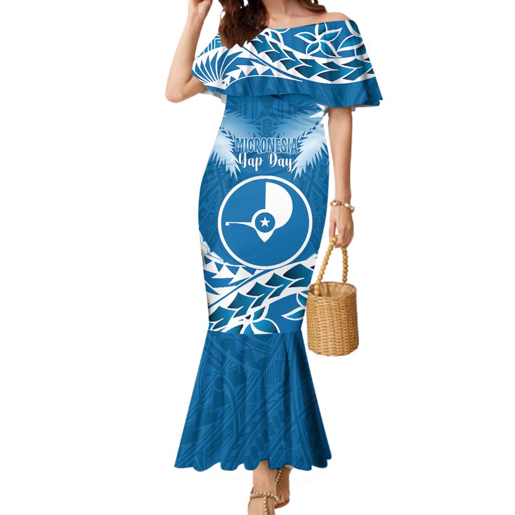 FSM Yap Day Mermaid Dress 2025 Wa'ab Micronesia Flag Color