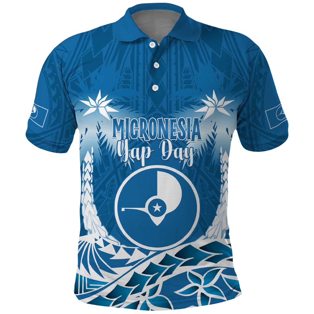 FSM Yap Day Polo Shirt 2025 Wa'ab Micronesia Flag Color