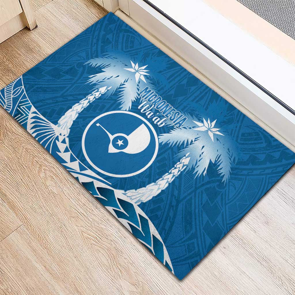 FSM Yap Day Rubber Doormat 2025 Wa'ab Micronesia Flag Color