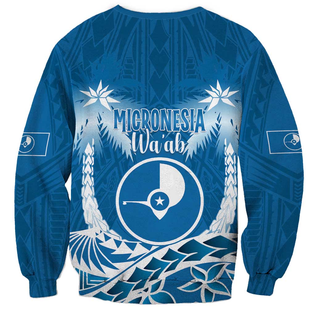 FSM Yap Day Sweatshirt 2025 Wa'ab Micronesia Flag Color LT14 - Polynesian Pride