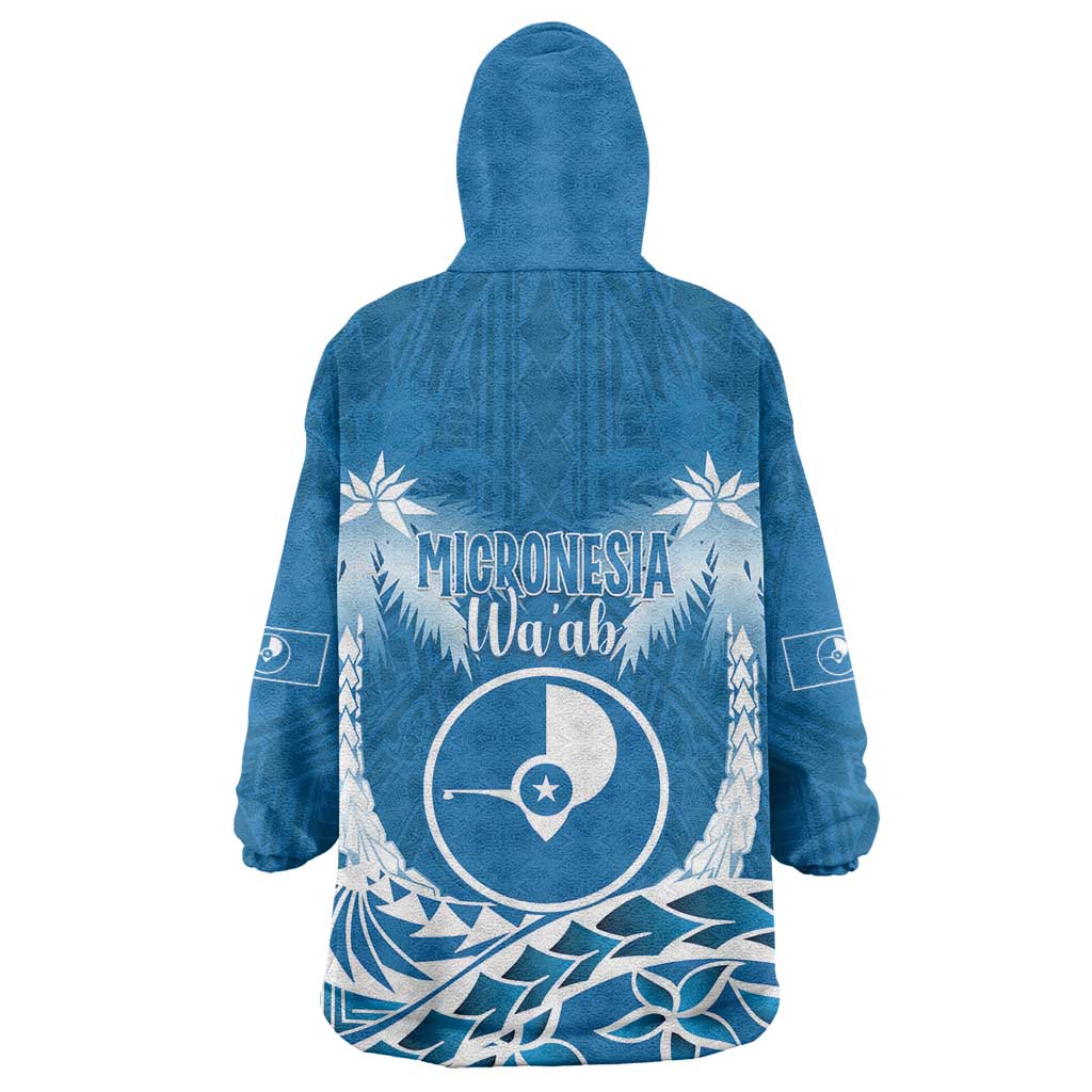 FSM Yap Day Wearable Blanket Hoodie 2025 Wa'ab Micronesia Flag Color LT14 - Polynesian Pride
