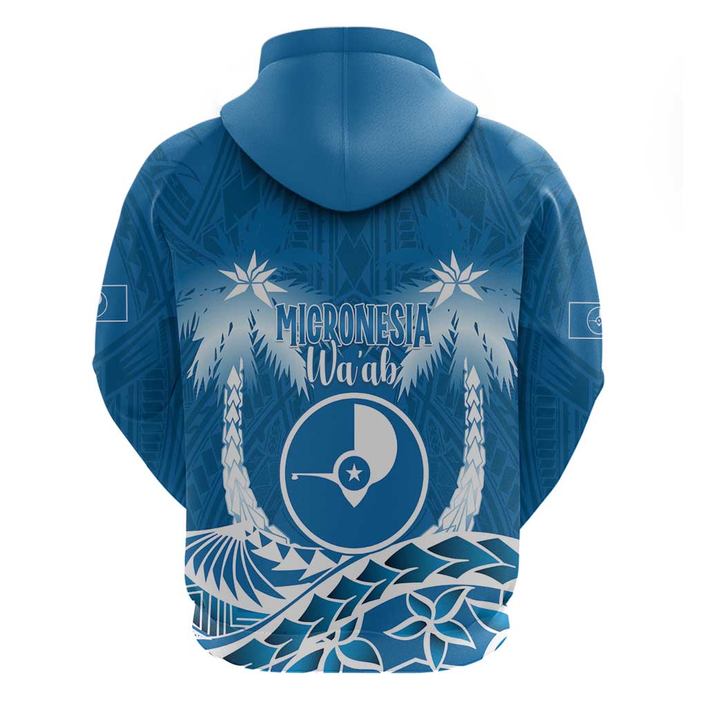FSM Yap Day Zip Hoodie 2025 Wa'ab Micronesia Flag Color LT14 - Polynesian Pride