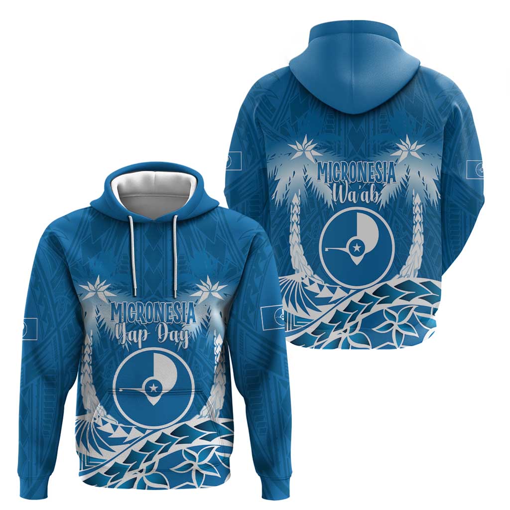 FSM Yap Day Zip Hoodie 2025 Wa'ab Micronesia Flag Color LT14 - Polynesian Pride