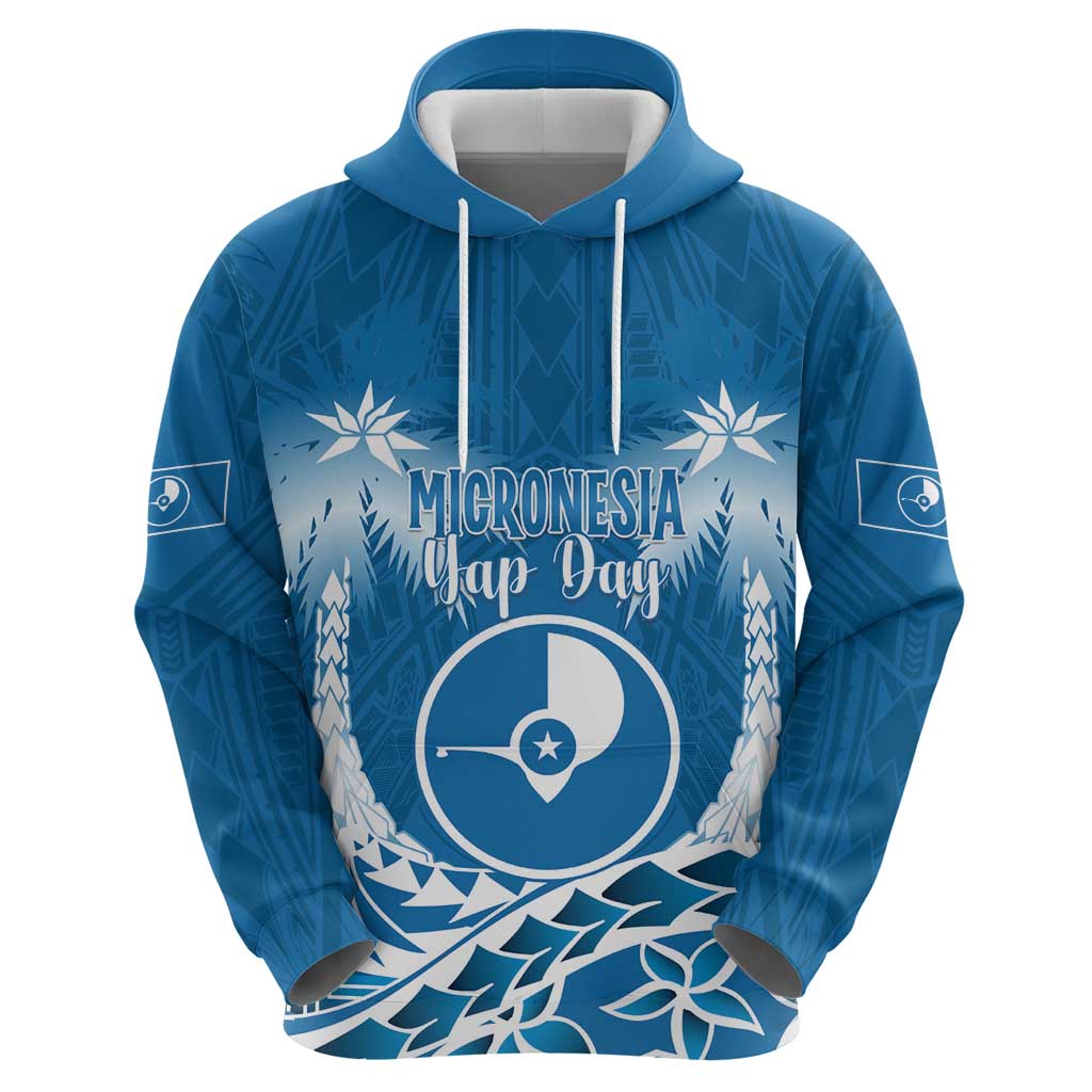 FSM Yap Day Zip Hoodie 2025 Wa'ab Micronesia Flag Color LT14 - Polynesian Pride