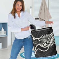 Aloha Hawaii Kalo Pikake Lei Laundry Basket Chest Tattoo Black Hawaiian Pattern