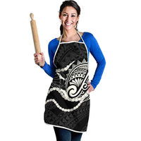 Aloha Hawaii Kalo Pikake Lei Apron Chest Tattoo Black Hawaiian Pattern LT14 - Polynesian Pride