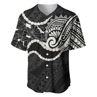 Aloha Hawaii Kalo Pikake Lei Baseball Jersey Chest Tattoo Black Hawaiian Pattern